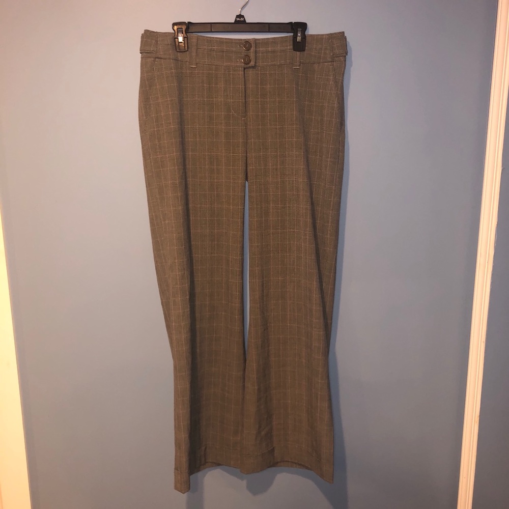 H&M Plaid Straight Leg Dress Pant
